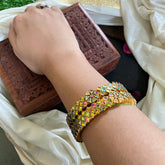Kada Kundan Bangle -Unicorn Star-G4856